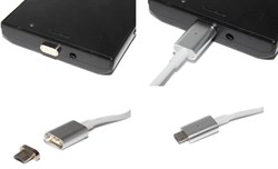 Кабель магнитный для зарядки и передачи данных USB - Micro USB