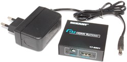 Разветвитель (делитель, сплиттер) HDMI, 1 вход 2 выхода, с питанием