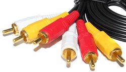 Кабель компонентный 3 x RCA (Тюльпан) - 3 x RCA (Тюльпан), 1.5 метра