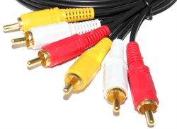 Кабель компонентный 3 x RCA (Тюльпан) - 3 x RCA (Тюльпан), 3 метра