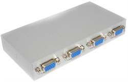 VGA - сплиттер на 4 монитора (разветвитель), с усилителем и питанием