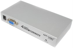 VGA - сплиттер на 4 монитора (разветвитель), с усилителем и питанием