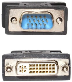 Переходник (адаптер) VGA (m) "папа" - DVI-I (f) "мама"