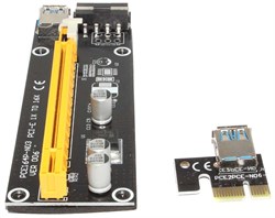 Райзер (переходник, адаптер) с PCI-E 1x на PCI-E 16x (с кабелем USB)