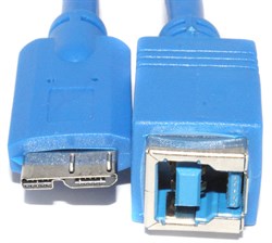Кабель - переходник USB 3.0 B "мама" - USB Micro B (MicroB) "папа", 0.3 м