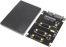 Переходник (адаптер) для SSD mSATA - SATA 2.5", в корпусе
