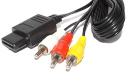 Кабель компонентный (AV TV RCA) для игровой приставки SNES (Super Nintendo), Nintendo 64 (N64), GC, GameCube