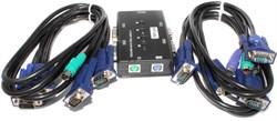 Переключатель VGA - мониторов (коммутатор KVM, сплиттер), 4 порта + PS/2 (клавиатура и мышь)
