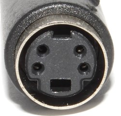 Переходник S-Video Mini DIN 4pin (S-VHS) "мама" - RCA "Тюльпан" "папа"