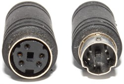 Переходник Mini-DIN 5 Pin (f) "мама" - Mini-DIN 5 Pin (m) "папа"