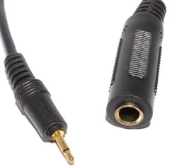 Переходник Micro Jack 2.5 мм "папа" моно - Jack 6.3 мм "мама" моно, 0.3м