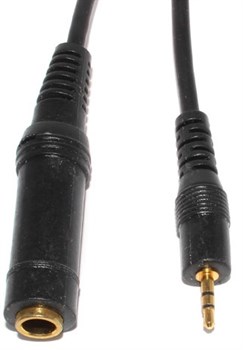 Переходник Micro Jack 2.5 мм "папа" стерео - Jack 6.3 мм "мама" стерео, 0.3м