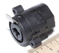 Разъём комбинированный Jack 6.35 мм "мама" + XLR 3 pin (XLR3) "мама", на корпус, стерео
