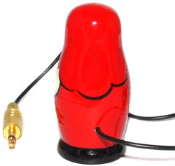 Микрофон оригинальный "Матрёшка", Mini Jack 3.5 мм, 1.5 м, сделано в России