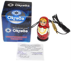 Микрофон оригинальный "Матрёшка", Mini Jack 3.5 мм, 1.5 м, сделано в России