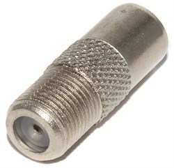 Переходник F "гнездо" - ТВ (антенна) "штекер"