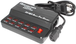Зарядная станция (зарядное устройство) USB на 10 портов, 12А
