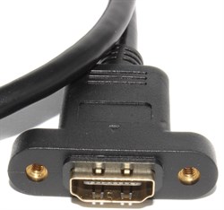Удлинитель (кабель) HDMI "папа" - HDMI "мама", 0.5 м, с креплением на корпус