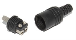 Акустический разъем DIN 41529 "точка - тире", вилка на кабель, с зажимными винтами