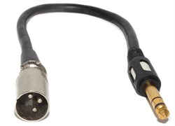 Переходник (кабель) XLR "папа" - Jack 6.3 мм "папа", "стерео", 0.3 м