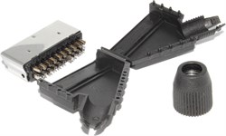 Разъём SCART "папа" ("штекер"), для установки на кабель, под пайку