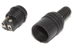 Разъём акустический "точка - тире" (DIN 41529), "гнездо" ("мама"), на кабель, под винт