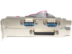 Контроллер (переходник, адаптер) PCI-E - LPT (DB-25), 2 x COM (RS-232, DB9)