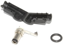 Разъём питания ("штекер" / "папа") 2.5 x 5.5 x 10, угловой, под пайку