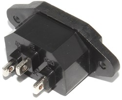 Разъём питания IEC 320 C14 "штекер", на корпус