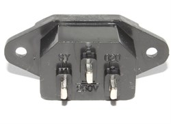Разъём питания IEC 320 C14 "штекер", на корпус