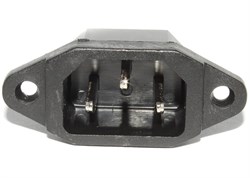 Разъём питания IEC 320 C14 "штекер", на корпус