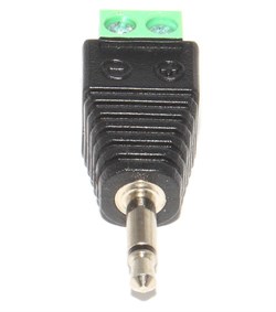 Переходник (разъём) Mini Jack 3.5 мм "моно" "папа" - клеммная колодка - фото 4693