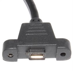 Кабель (удлинитель) Micro USB "мама" - Micro USB "папа", с креплением на корпус, 0.5 м