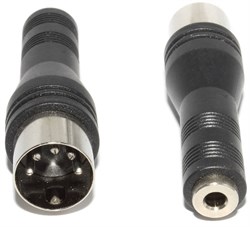 Переходник DIN 5 Pin 5/180° "папа" - Mini Jack 3.5 мм "мама", стерео