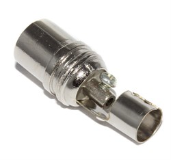 Разъём телевизионной антенны (ТВ), "штекер", на кабель, металлический, под винт