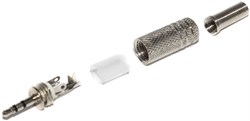 Штекер Micro Jack 2.5 мм на кабель, "папа", стерео, металл