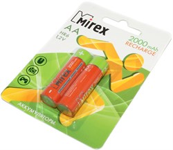 Аккумуляторы AA, Mirex, Ni-MH, 2000 mAh, 1.2V, 2 штуки