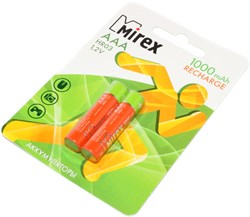 Аккумуляторы AAA, Mirex, Ni-MH, 1000 mAh, 1.2V, 2 штуки