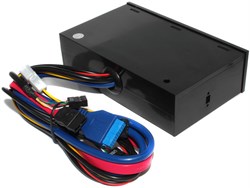 Картридер внутренний (панель), 5.25", USB 3.0, CF, MicroSD, M2, SD, MMC, eSATA, Audio, Molex