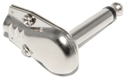 Разъем Jack 6.35 мм 1/4", "штекер",  "моно", угловой, на кабель
