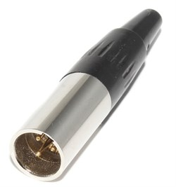 Разъем Mini XLR, 3P (3 Pin), "папа" ("штекер"), на кабель