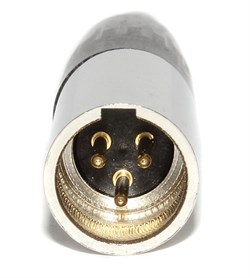 Разъем Mini XLR, 3P (3 Pin), "папа" ("штекер"), на кабель