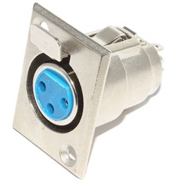 Разъем XLR 3P (3 Pin), "мама" ("гнездо"), на корпус