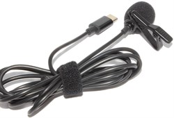 Репортёрский микрофон - прищепка (петличка) с разъёмом USB Type C