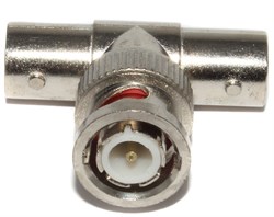 Разветвитель (Т-коннектор, тройник) BNC "штекер" - 2 x BNC "гнездо"