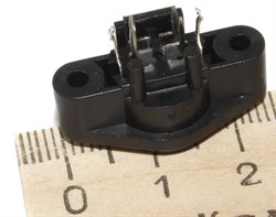 Разъём S-Video (Mini-DIN) 4 pin "гнездо", с креплением на корпус