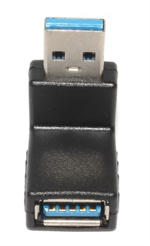 Угловой переходник USB 3.0 AM "папа" - USB 3.0 AF "мама", 90 градусов, повёрнут вверх