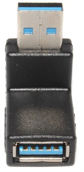 Угловой переходник USB 3.0 AM "папа" - USB 3.0 AF "мама", 90 градусов, повёрнут вниз