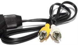 Кабель (переходник) SCART "папа" - 2 x RCA "Тюльпан" "папа", ВХОД, 1 м