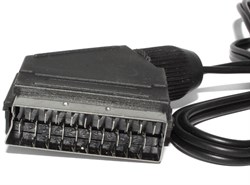 Кабель (переходник) SCART "папа" - 2 x RCA "Тюльпан" "папа", ВХОД, 1 м